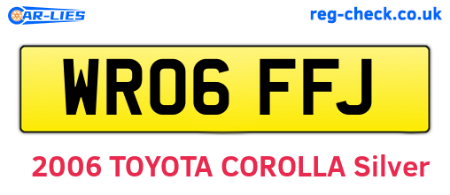 WR06FFJ are the vehicle registration plates.