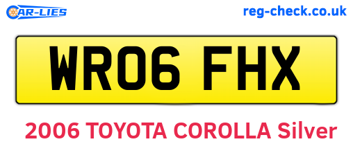 WR06FHX are the vehicle registration plates.