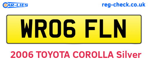 WR06FLN are the vehicle registration plates.