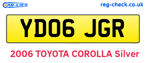 YD06JGR are the vehicle registration plates.