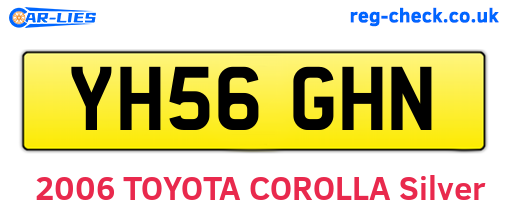 YH56GHN are the vehicle registration plates.