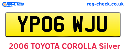 YP06WJU are the vehicle registration plates.