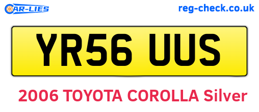 YR56UUS are the vehicle registration plates.