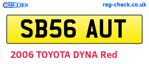 SB56AUT are the vehicle registration plates.