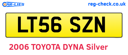 LT56SZN are the vehicle registration plates.
