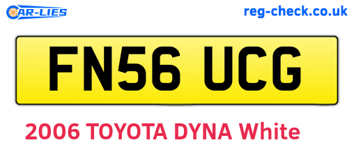 FN56UCG are the vehicle registration plates.