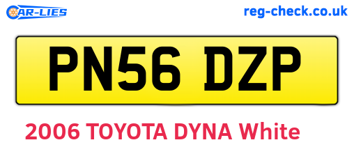 PN56DZP are the vehicle registration plates.