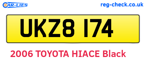 UKZ8174 are the vehicle registration plates.