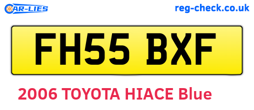 FH55BXF are the vehicle registration plates.