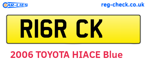 R16RCK are the vehicle registration plates.