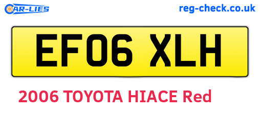 EF06XLH are the vehicle registration plates.