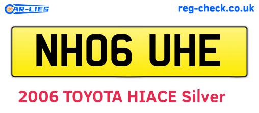 NH06UHE are the vehicle registration plates.