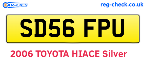 SD56FPU are the vehicle registration plates.