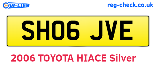 SH06JVE are the vehicle registration plates.