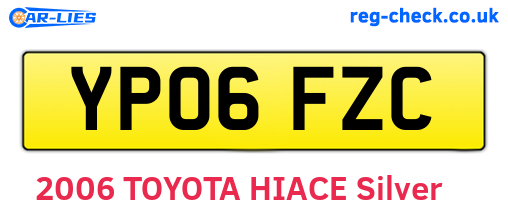 YP06FZC are the vehicle registration plates.