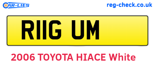 R11GUM are the vehicle registration plates.