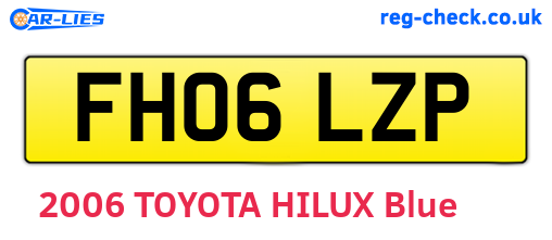 FH06LZP are the vehicle registration plates.