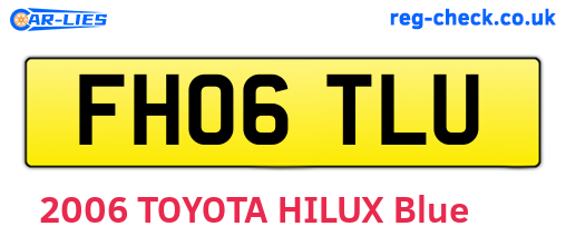 FH06TLU are the vehicle registration plates.