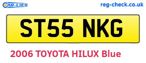 ST55NKG are the vehicle registration plates.