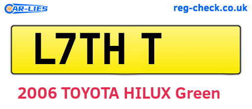 L7THT are the vehicle registration plates.
