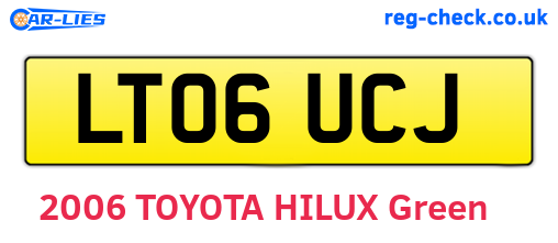 LT06UCJ are the vehicle registration plates.