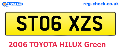 ST06XZS are the vehicle registration plates.