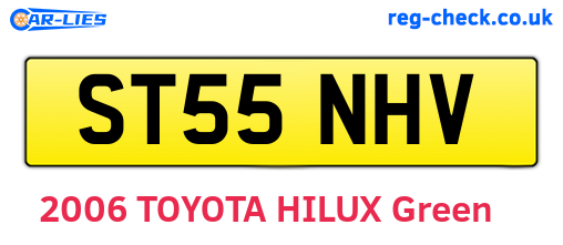 ST55NHV are the vehicle registration plates.