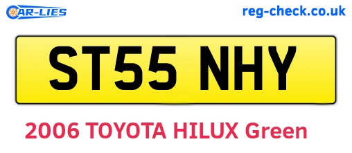 ST55NHY are the vehicle registration plates.