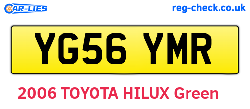 YG56YMR are the vehicle registration plates.