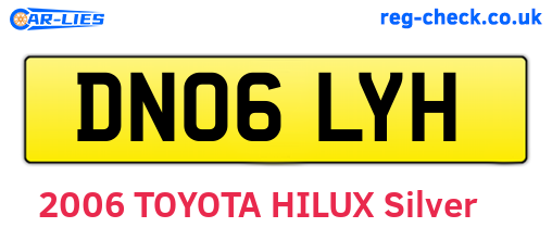 DN06LYH are the vehicle registration plates.