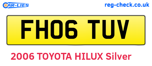 FH06TUV are the vehicle registration plates.