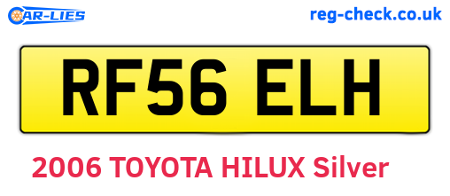 RF56ELH are the vehicle registration plates.