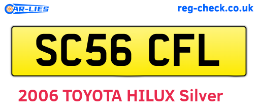 SC56CFL are the vehicle registration plates.
