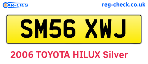 SM56XWJ are the vehicle registration plates.