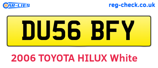 DU56BFY are the vehicle registration plates.