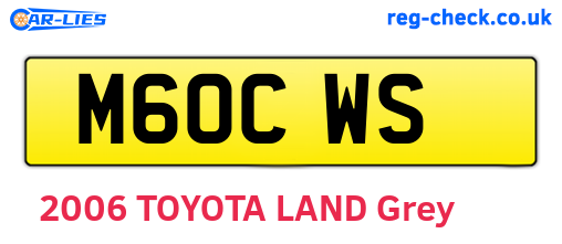 M60CWS are the vehicle registration plates.