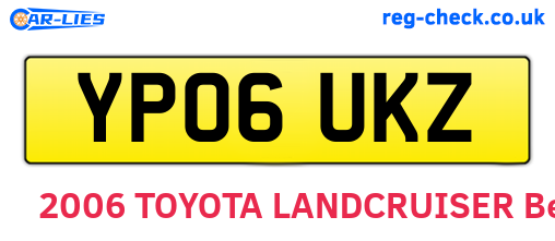 YP06UKZ are the vehicle registration plates.