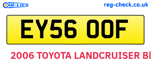 EY56OOF are the vehicle registration plates.