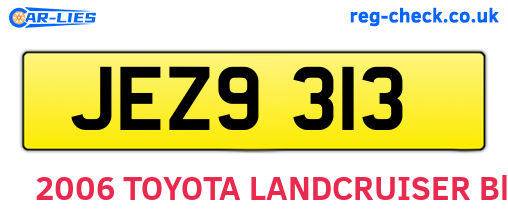 JEZ9313 are the vehicle registration plates.