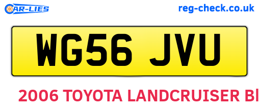 WG56JVU are the vehicle registration plates.