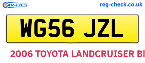 WG56JZL are the vehicle registration plates.