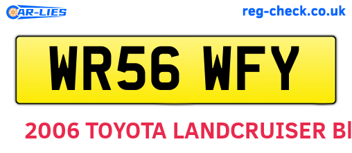 WR56WFY are the vehicle registration plates.