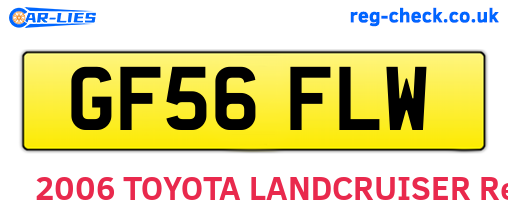 GF56FLW are the vehicle registration plates.