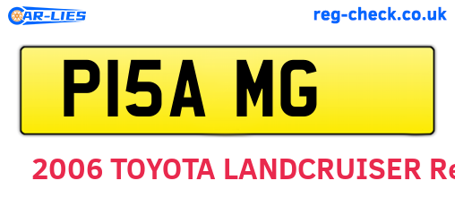P15AMG are the vehicle registration plates.
