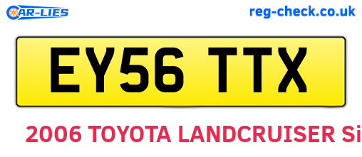 EY56TTX are the vehicle registration plates.