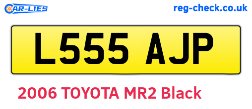 L555AJP are the vehicle registration plates.