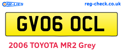 GV06OCL are the vehicle registration plates.