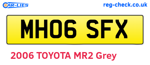 MH06SFX are the vehicle registration plates.