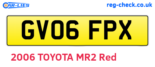 GV06FPX are the vehicle registration plates.