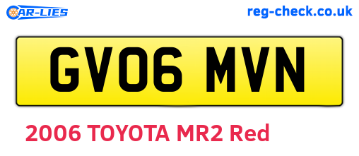 GV06MVN are the vehicle registration plates.